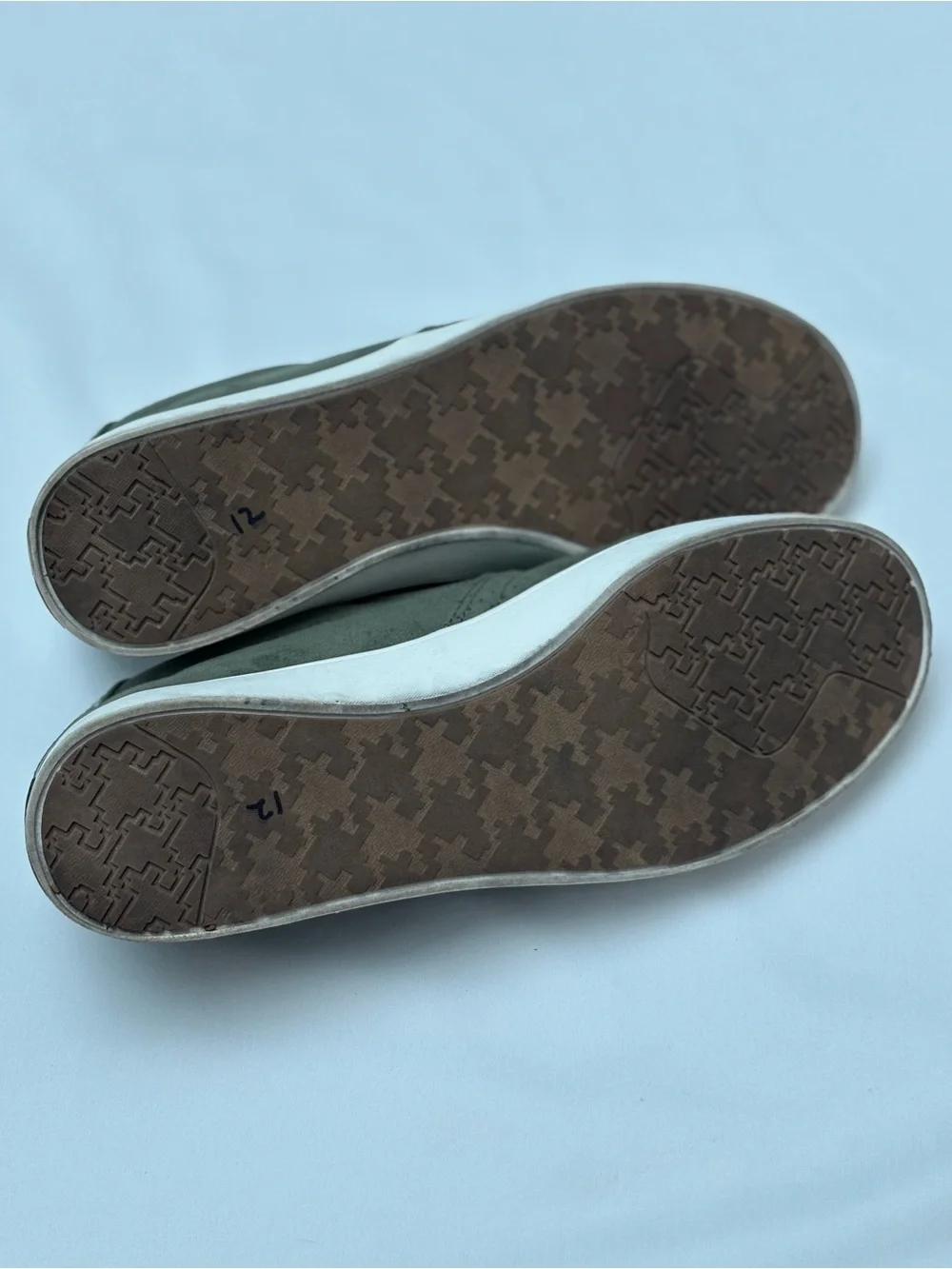 New Dr. Scholl's Madison Olive Green Perforated Slip-On Flats